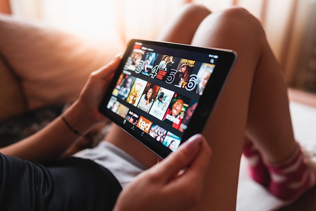 streaming service apps on tablet screen subscription management Japan