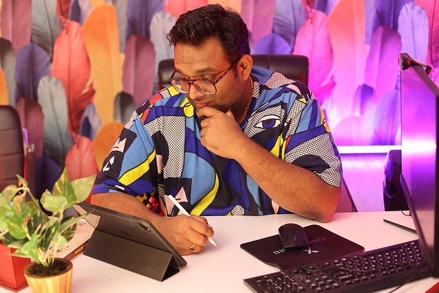 professional portrait of Japanese male founder in modern office setting